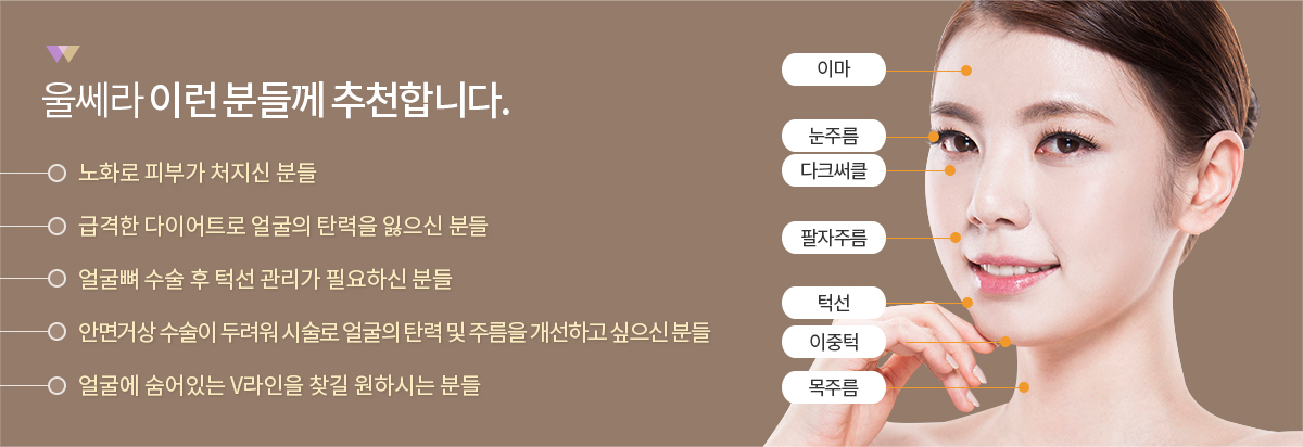 울쎄라 이런 분들께 추천드려요!
